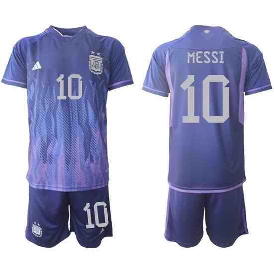 Men FIFA 2022 Argentina Lionel Messi Soccer Jersey 014